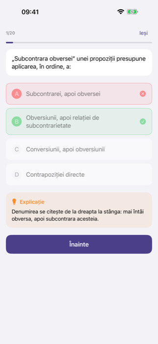 Grilă BAC cu explicație
